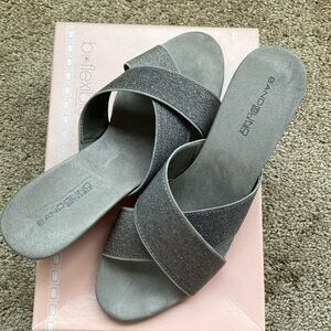 Barely worn Silver Bandolino wedges